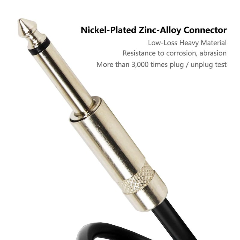 HBU 1 Pack 10 Feet Speakon to 1/4" Cable - 1pc 10FT Speak-On Male to 1/4 Inch 6.35mm TS Wire for Speaker, Loudspeaker, Audio Amplifier, Mixer - 16 AWG Heavy Duty with Twist Lock - Image 3